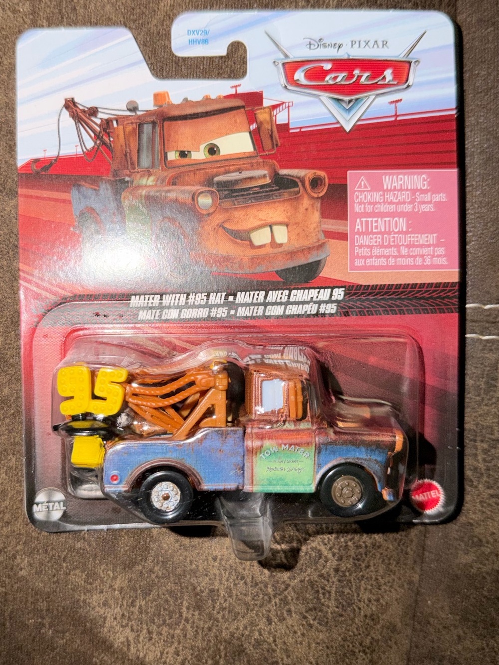 DISNEY PIXAR CARS MATER WITH #95 HAT NEW